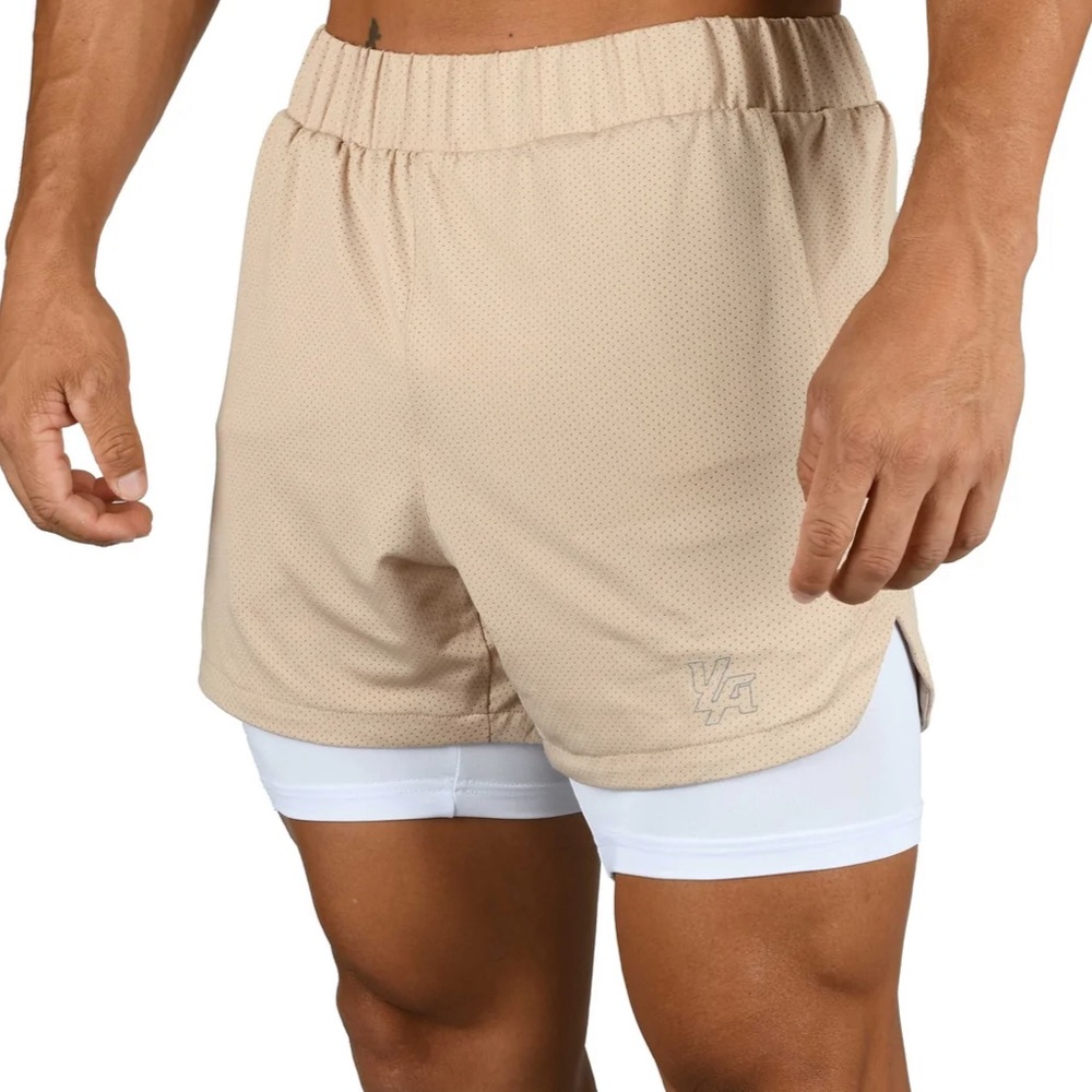 YoungLA 129 Trilogy Compression Short- Medium Nude color